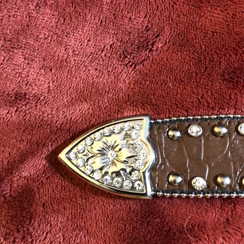 Turquoise Rhinestone Belt - Picture 9 of 10